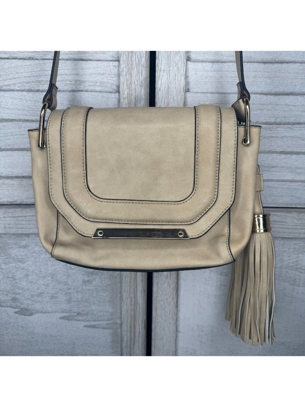 Aldo Purse Cream Vegan Leather Crossbody Bag